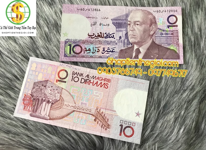 Marocco - Ma Rốc 10 Dirham 1987-1991 UNC